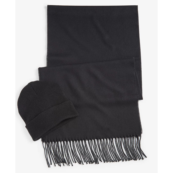 Club Room Men Beanie & Scarf Set Black One Size - Picture 1 of 1